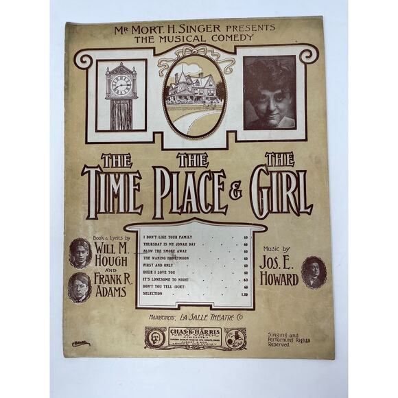 1906 Blow The Smoke Away Sheet Music from The Time The Place The Girl - Picture 1 of 8